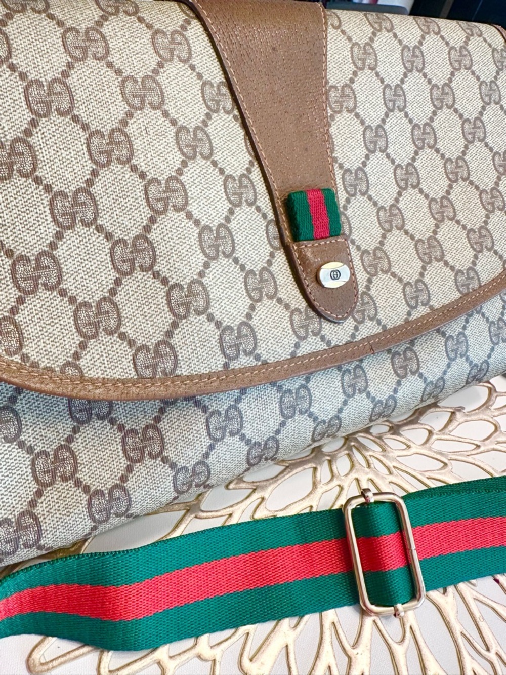 Gucci Sherry Line Clutch Crossbody Bag - Picture 2 of 13